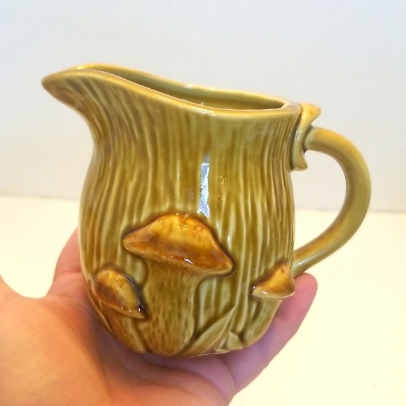 Vintage Retro 70's Ceramic Mushroom Cream and Sugar Set - Picture 3 of 7